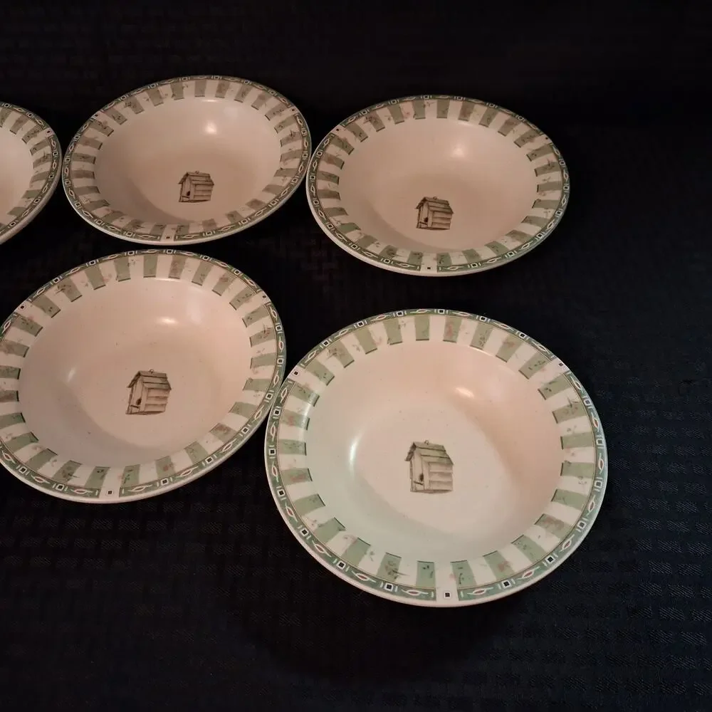 Pfaltzgraff Naturewood 7 1/4” Cereal Bowls USA Set of 6